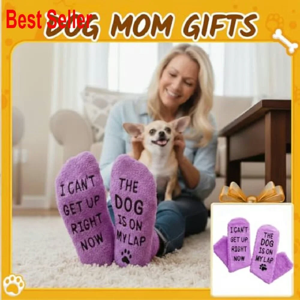 Fuzzy Novelty Socks Plush Fleece Non-Slip Grippers Funny Gift Women's Size - Picture 4 of 8
